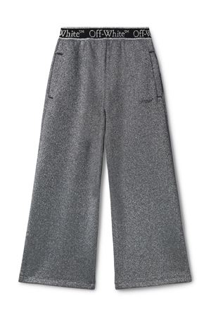 pantalone in cotone grigio OFF WHITE KIDS | OGCH009F24FLE0017210